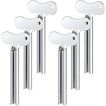 ZOCONE Toothpaste Squeezer, 6pcs Metal Tube Squeezer Key Stainless Steel Toothpaste Roller Tube Wringer for Paint, Cream, Cosmetic and Hair DyeE