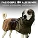 Spark Paws Hunderegenmantel, wasserdichte Winddichte Regenjacke, für kleine, mittlere, große und extra große Hunde, reflektierend, atmungsaktiv, mit vollständigem Körperschutz - Green Brown Tan - L