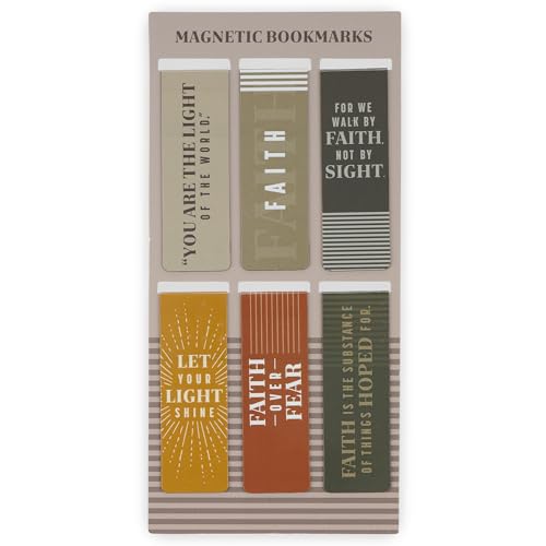 Christian Art Gifts Inspirational Magnetic Bookmark Pagemarker Set for Men
