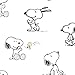 Lambs & Ivy Classic Snoopy 100% Cotton White/Black Fitted Baby Crib Sheet