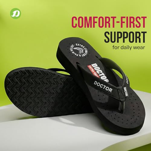 Image of DOCTOR EXTRA SOFT Women's Ortho Care Orthopaedic and Diabetic Feel Good Super Comfort Dr Sliders /Flip-flops /House Slippers [OR-D-16]