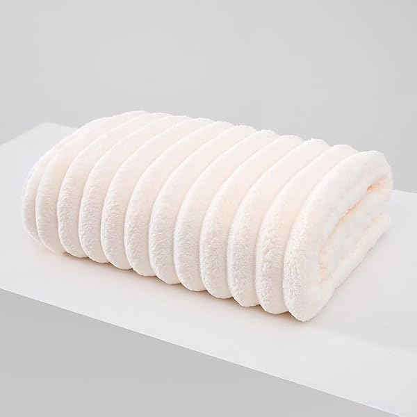 Soft Bath Sheet Towels, 35x70 inches Microfiber Ribbed Oversized Bath Towels Extra Large for Bathroom, Home, Hotel, Spa, Beach, Pool, Gym (Bath Sheet - Set of 2, Beige) by SOFTBATFY - Image 2