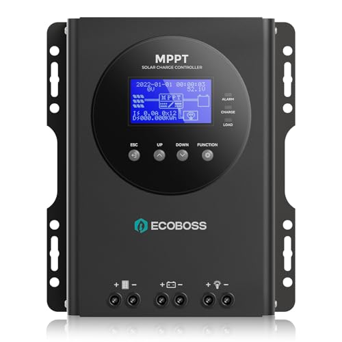 Image of ECOBOSS 60A MPPT Solar Charge Controller 12V/24V/36V/48V Auto, Max 150V PV Input, LCD Display, Adjustable Parameter Solar Panel Regulator for Lithium, Gel, Flooded Battery