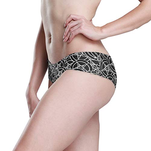 Allgobee Women'S Invisible Seamless Panty Non-Trace Underwear Satanic Sigil Baphomet Pentagram Ladies Briefs Panties thumb #2