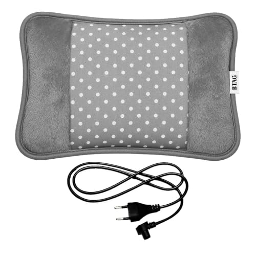 Btag Electric Heating Pad with Soft Polka Dot Cover Hot Water Bag for Pain Relief |Heating Bag Electric |Warm Bag for Pain Relief|Winter Heating pad | Fast Heating |Colour Grey