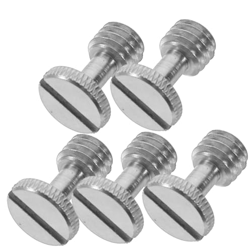 Gadpiparty Vite Per Montaggio Telecamera 3/8 Pollice a Sgancio Rapido in Ferro 5 Pezzi Per Treppiedi e Monopiedi Compatta Stabile Per Uso Professionale e Trasporto Facile