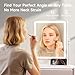 Vanity Mirror with Lights, Height-Adjustable & 360° Rotation, 1/10X Magnification, Three Color Lighting Modes, Makeup Mirror Smart Touch Control, Large Vanity Desk Mirror (17.5in,White)