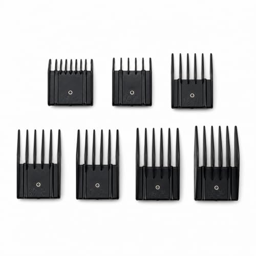 Miaco 7 Piece Universal Clipper Guide Comb Guard Set Compatible with Full Size Clippers Oster Classic 76 Oster A5 Andis AG Andis BG Wahl Senior