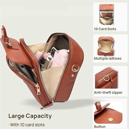 Urvashi Crossbody Leather Bag, Collaborate Crossbody Bag,Collaboraten1 Vintage Mini Messenger Purse Double-Layer4