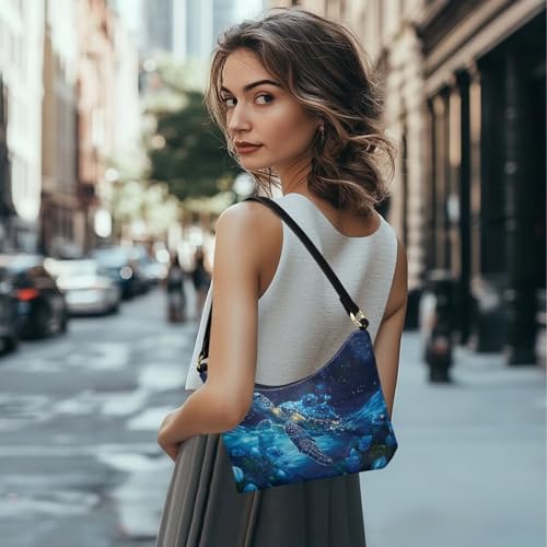Image of Handbag for Women Leather Underam Shoulder Bag with Zipper Fashion Work Purse Waterproof Travel Wallet