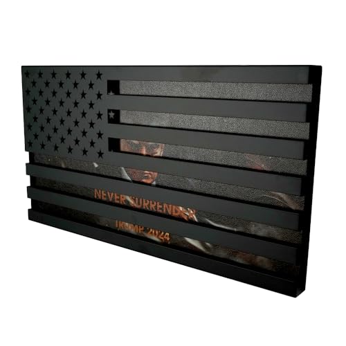 J JACKCUBE DESIGN America Flag Wall Art with Trump Print