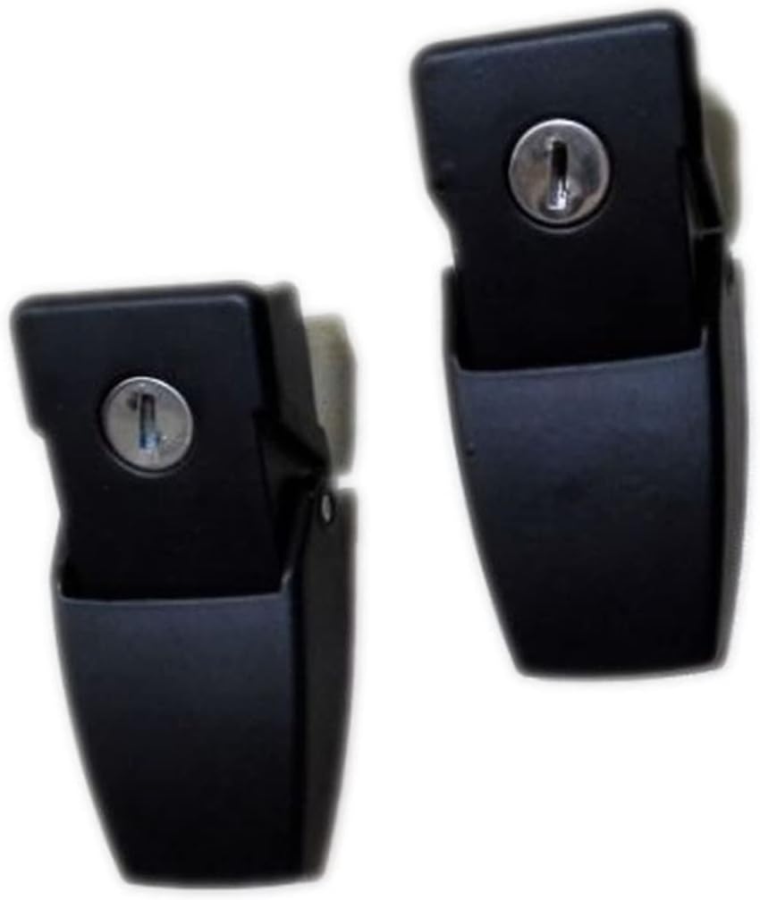 SXMA J078 Hood Catch Set Black Steel Car Engine Hood Latch Catch Lock Kit with Keys 2pcs Compatible with 2007-2018 Je ep W Rangler Rubicon Sahara Freedom Sport JK JKU