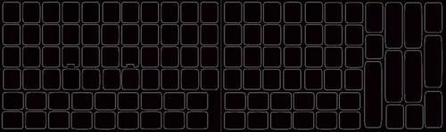 Blank Black Keyboard Stickers Label Shortcut Decal Self-Adheisive