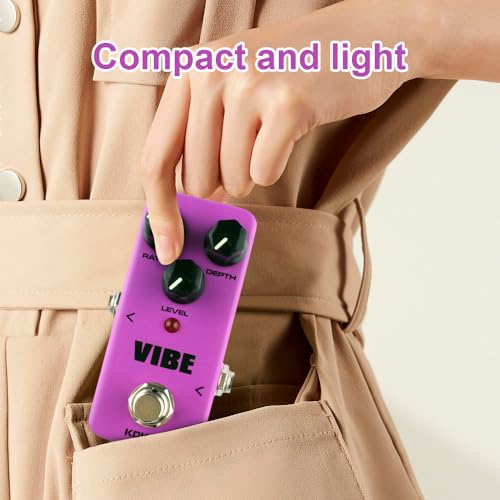 Jemora Mini pédale d’effets pour guitare Vibe FUV2 simulant un effet de klaxon rotatif pédale de guitare portable pour guitare électrique True Bypass Footswitch haut-parleur effet processeur de son - Les Beatles, Paul McCartney, John Lennon, RIngo Starr, George Harrison Jemora Mini pédale d'effets pour guitare Vibe FUV2 simulant un effet de klaxon rotatif pédale de guitare portable pour guitare électrique True Bypass Footswitch haut-parleur effet processeur de son – Image 8