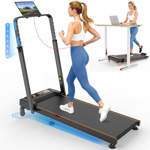 Rayspace Walking Pad with 12% Incline/Adjustable Height, Upgraded 3.5HP Walking Pad with Handle Bar, 4 in 1 Foldable Under Desk Treadmill, Electric Portable Treadmills for Home 350LBS, LED Display by Rayspace - Used condition - US$144.49