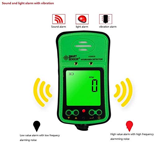 Détecteur de gaz H2 portable RJJ avec batterie rechargeable 1000ppm