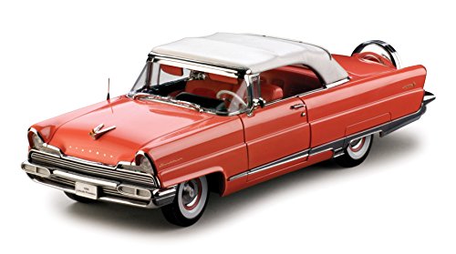 1956 Lincoln Premiere Closed Convertible Red 1/18 Platinum Edition by Sunstar