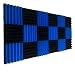 12 Pack Wedge BLUE/Black Acoustic Soundproofing Studio Foam Tiles 2"x12"x12"