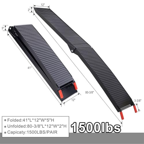 Rampas de carga de aluminio plegables, set 2 piezas miniatura 2