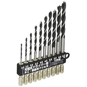 リリーフ(RELIFE) 六角軸ドリル 木工・樹脂用ドリル刃 10本組 26808