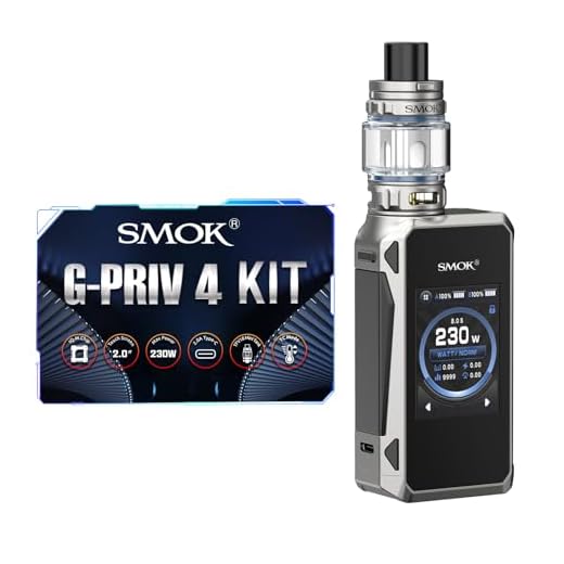 SMOK G-PRIV 4 230W Touch Screen Vape Kit – Dual 18650 Battery Mod with TFV18 Mini 2ml Sub-Ohm Tank | Powerful Cloud Chasing Starter Kit | TPD Compliant - Blue