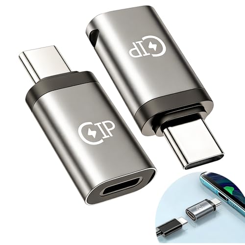 Image of Verilux PD 60W Lighting to Type C Converter, Aluminum Alloy Type C to Lighting Connector with Lanyard Hole, 480Mbps Data Transfer & Fast Charging Converter for iPhone 17 /16 /15, Laptop, Tablet