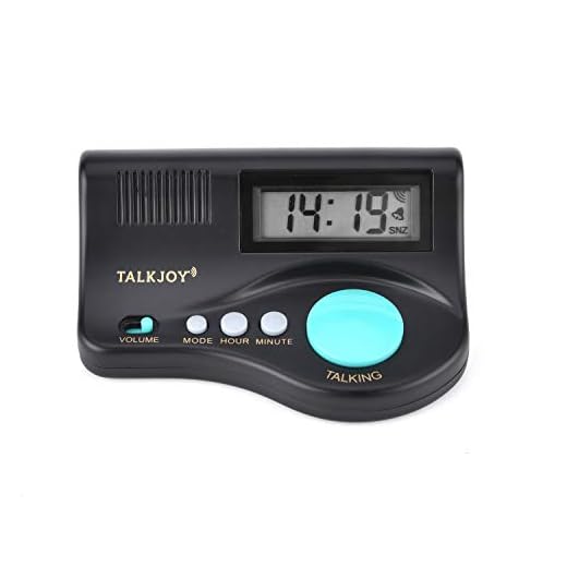 (engelska) talande väckarklocka digital talande Senior klocka med röstmeddelande (volymkontroll justerbar!)