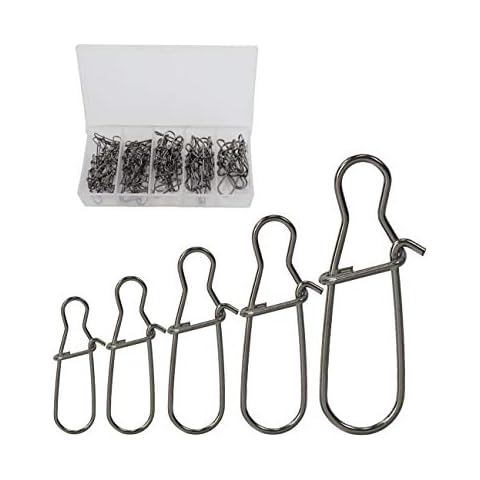 Facikono Fishing Duo Lock Snaps Swivel for Saltwater Freshwater, Fast Change Snaps Light Tackle Lures Connector Cover