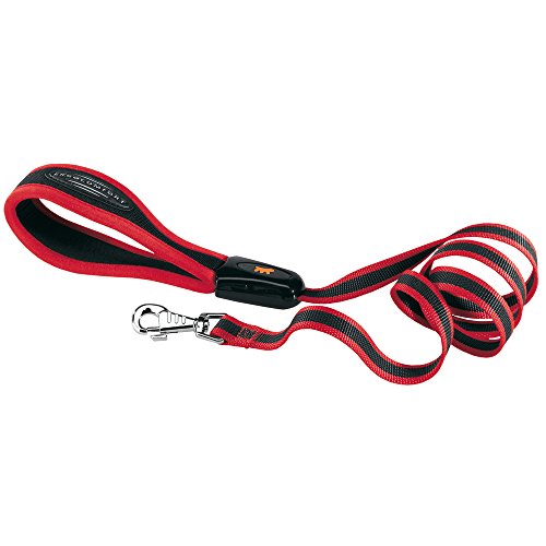 Ferplast ERGOCOMFORT G Guinzaglio per Cani Ergonomico - Presa Sicura con Morbida Imbottitura - Antiabrasione - Cuciture Rifinite Extraresistenti - Design Italiano - 120 x 1,5 cm, Rosso