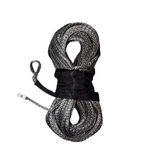 8mm X 26m Synthetic Winch Rope, 13,500 Lb 12-Strand Cable for Truck Boat ATV UTV Emergency Replacement(Red)