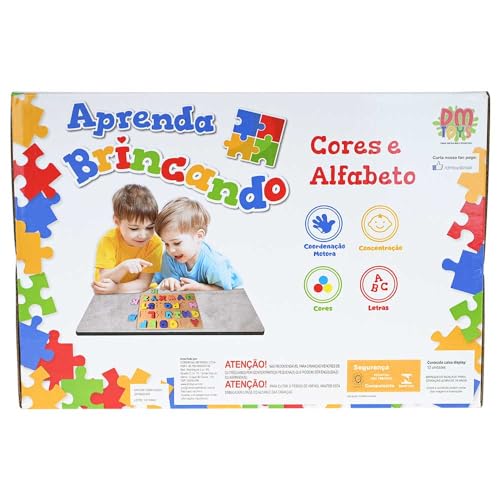 Alfabeto Didático Aprenda Brincando Madeira DM Toys