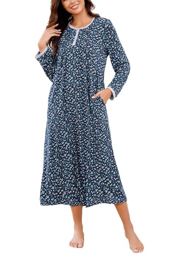 AVIIER Cotton Nightgowns for Women Soft Long...