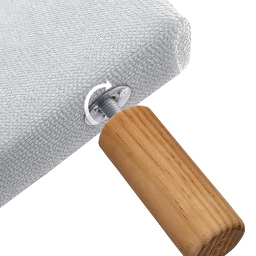 DHOME Cabecero Tapizado Capitoné Suelo de Tela Aqualine para Cama Matrimonio Cabezal Dormitorio (Gris Perla, 135cm) - imagen 8