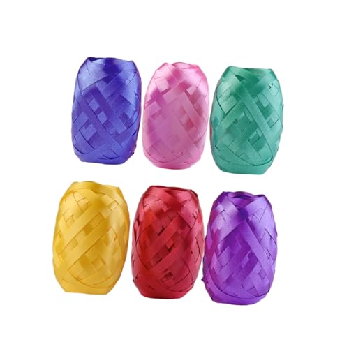 SAFIGLE 12pièce Ruban pour Ballons et Emballage Cadeau Attache Décorative pour Fête Mariage Pique- Couleurs Assorties