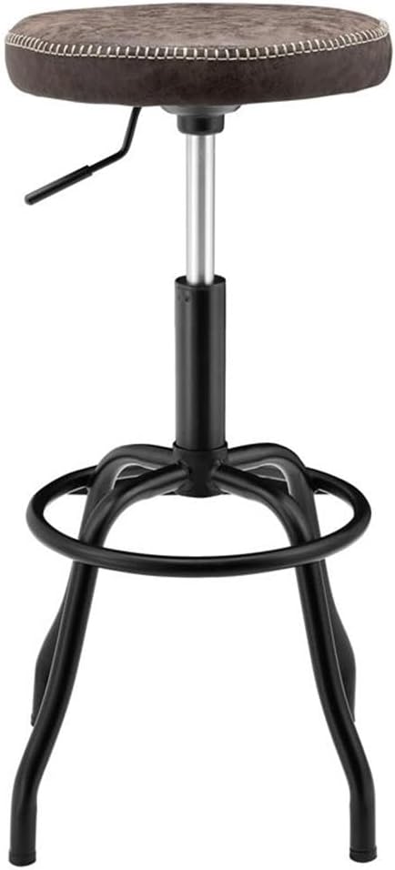 Pemberly Row 30" Metal Backless Swivel Bar Stool in Coffee/Brown