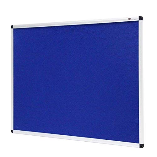 Viz-Pro Blue Felt Board Pin Noticeboard 1200X900mm