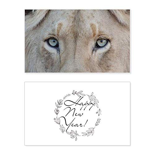 Carte de vœux lion blanc pour un message de bénédiction unique