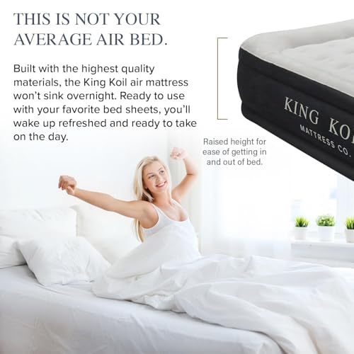King Koil Luxury Queen Size Air Mattress with Built-in High-Speed Pump の商品画像 1