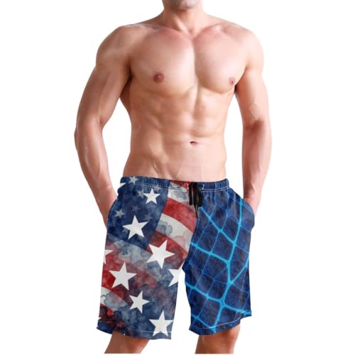 Short de bain décontracté pour homme bleu océan en 20,3 cm