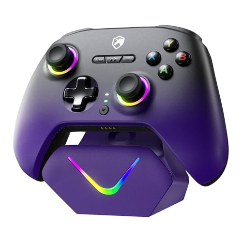 ECHTPower Manette PC Sans Fil, 1000Hz, Joystick Hall, RGB, Vibration, Batterie 800mAh, Compatible PC/Switch2 /Steam Deck/Android/iOS/TV