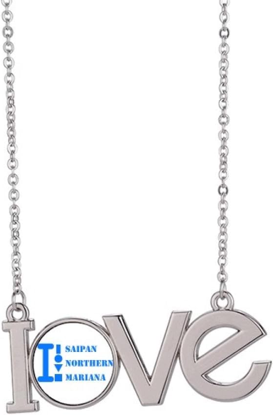 GenericSaipan Northern Mariana Art Deco Fashion Love Necklace Pendant Charm Jewelry