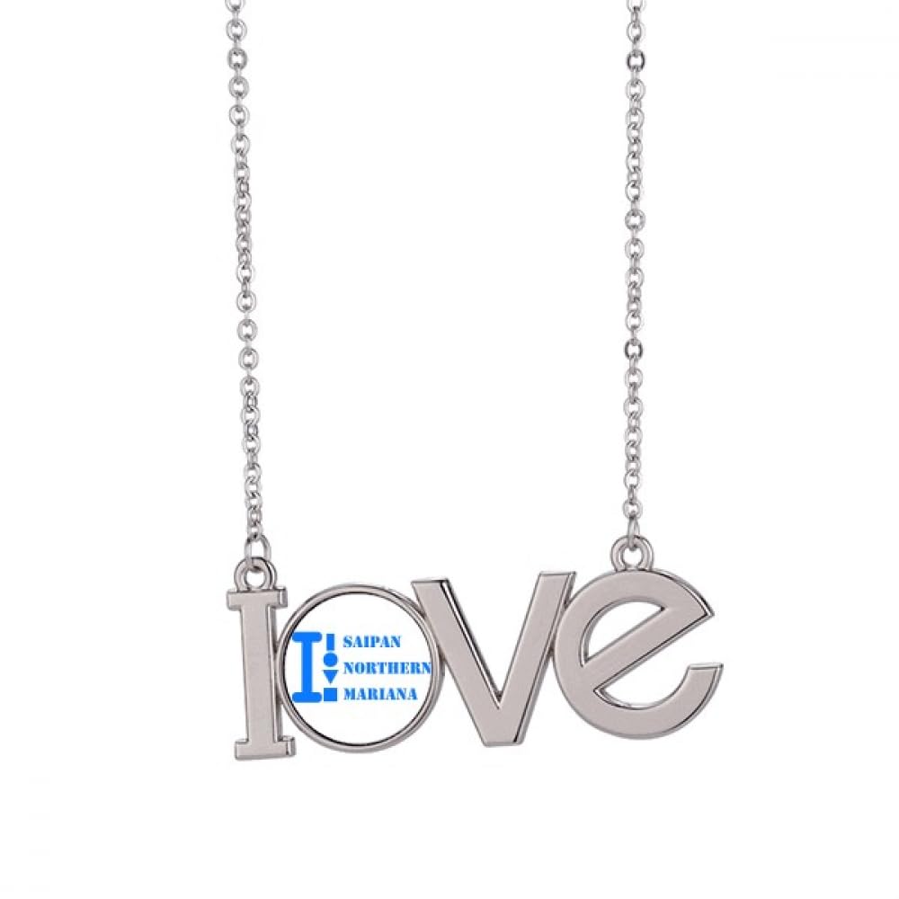 GenericSaipan Northern Mariana Art Deco Fashion Love Necklace Pendant Charm Jewelry