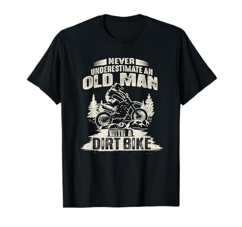 Vintage Old Man Dirt Bike T-Shirt