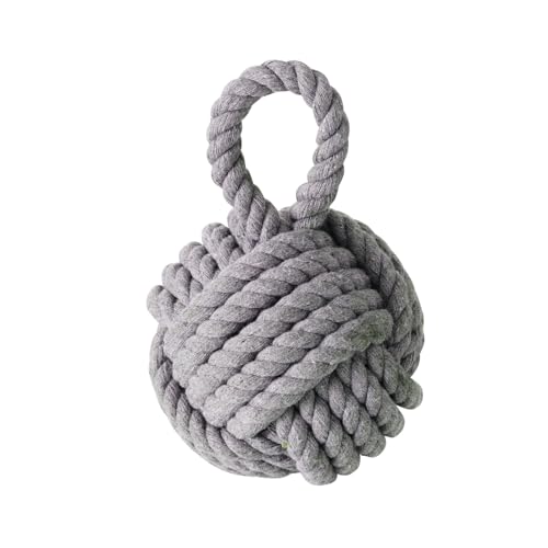 Seaside No.64 - maritimer Türstopper Knoten - elegantes Dekoobjekt aus Jute - stilvoller Seemannknoten für alle Räume, Türen und Fenster - in 4 Farben (hellgrau)