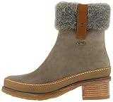 Hochwertige Qualität El Naturalista N5122 Kentia Komfortable Damen Stiefelette, Kunstfellbesatz, wasserfest durch ontex, chromfrei, Blockabsatz Grau (Plume), EU 40
