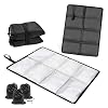 FOVERN1 3 Pcs Outdoor Camping Sleeping Equipment Waterproof Foldable Foam Seat Mat with Storage Bag for Outdoor Camping Park Picnic Black