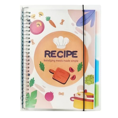 Libro de recetas para escribir uno mismo A5, Encuadernación en Espiral, Libro de Cocina para Escribir, Recetario de Cocina para Escribir, Libro de Recetas en Blanco