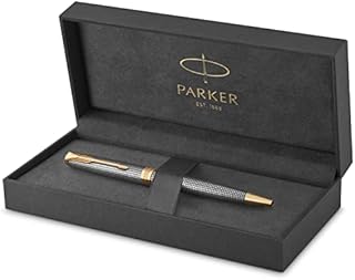 PARKER Sonnet długopis Premium Chiselled Silver GT | grawerowany w srebrnej bazie wzór ciselé | końcówka medium | czarny atrament | opakowanie prezentowe
