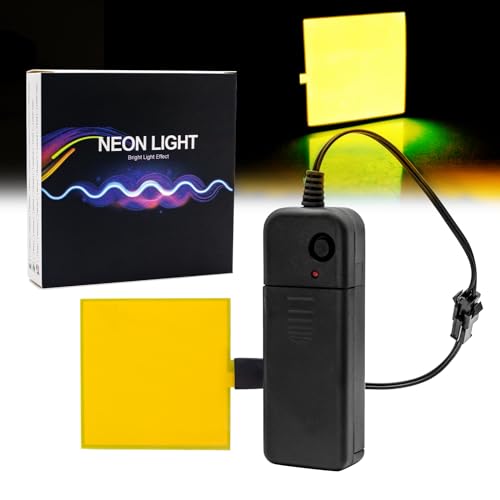 Feuille électroluminescente jaune avec 3 modes flash et stroboscope pour costume