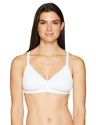 Body Glove Women s Standard Drew D, DD, E, F Cup Bikini Top Swimsuit with Adjustable Tie Back, Ibiza Ribbed White